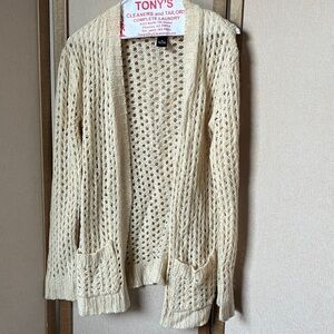 Wet Seal Cream Acrylic Sweater medium